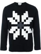 Ganryu Comme Des Garcons 'snowflake' Sweatshirt, Men's, Size: Medium, Black, Cotton/polyester