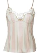 Rosamosario Lace Application Striped Camisole, Women's, Size: 48, Nude/neutrals, Polyamide