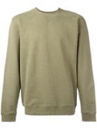 Sunspel Classic Sweatshirt, Men's, Size: Large, Green, Cotton/spandex/elastane