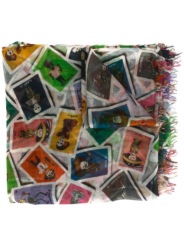 Faliero Sarti Chal Nakao Scarf, Women's, White, Silk/modal