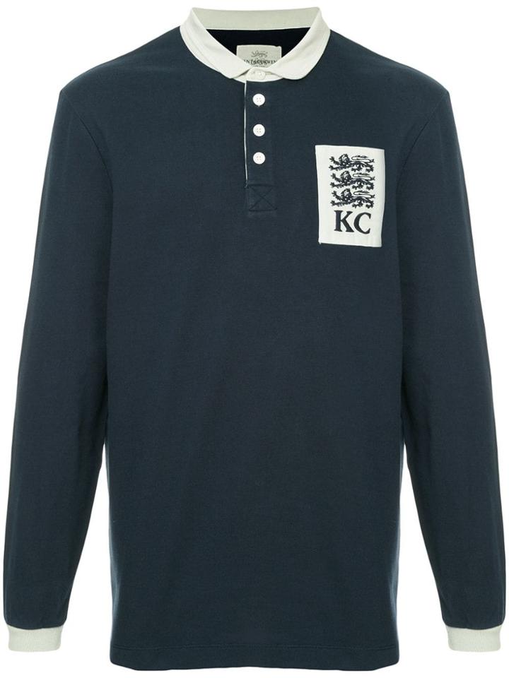 Kent & Curwen Logo Patch Polo Shirt - Blue