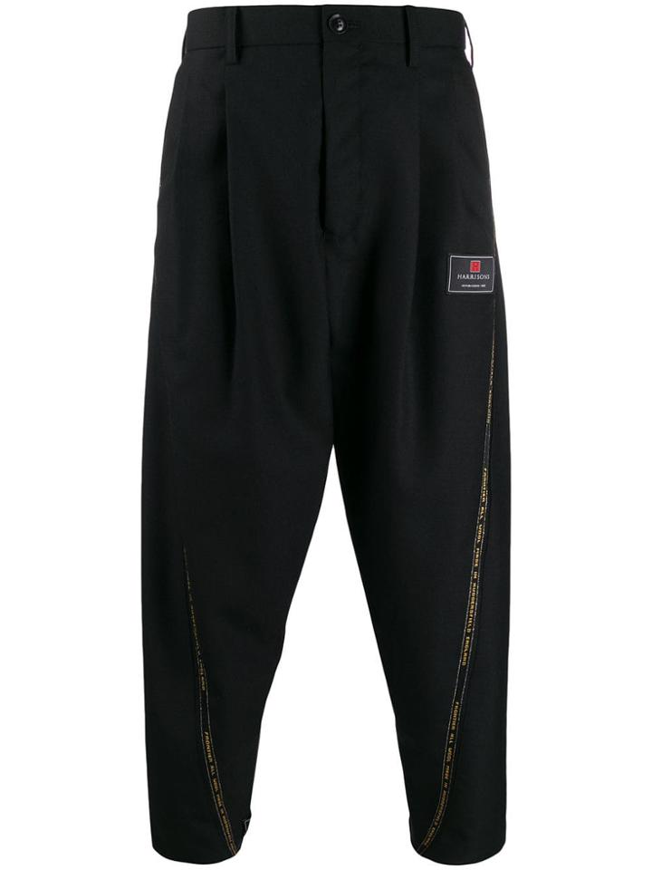 Doublet Selvedge Line Cropped Trousers - Black