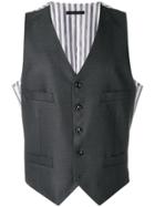 Giorgio Armani Stripe Detail Waistcoat - Grey