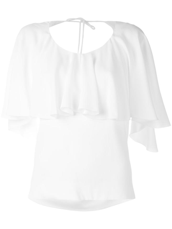 Antonio Berardi - Ruffled Blouse - Women - Acetate/rayon - 44, Women's, White, Acetate/rayon
