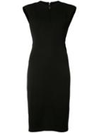 Akris Punto Zipped Neck Dress, Women's, Size: 12, Black, Viscose/polyimide/spandex/elastane