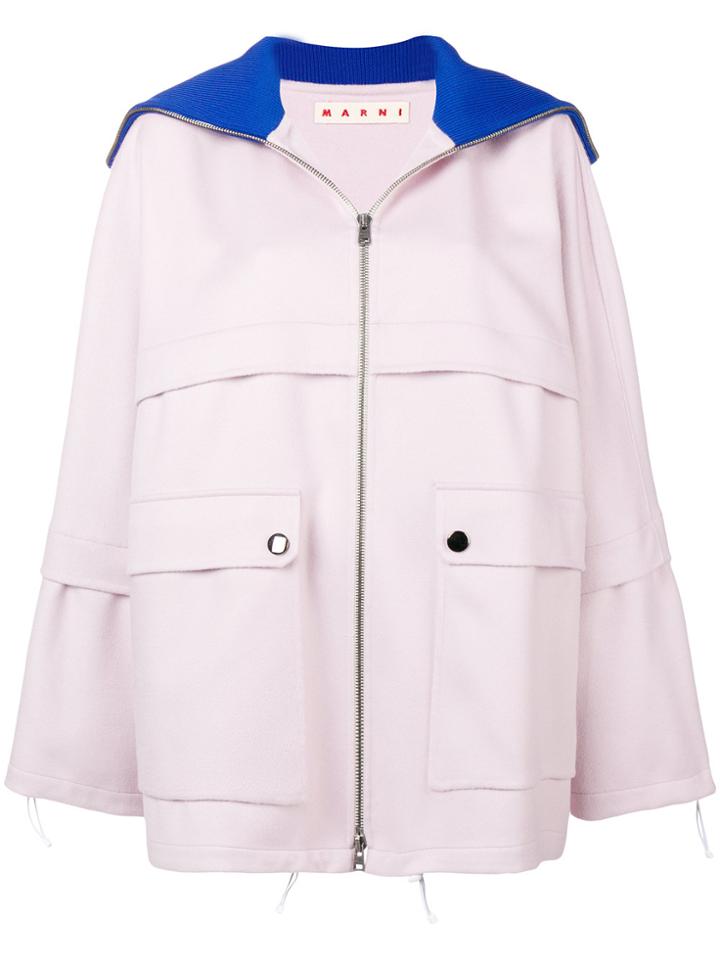 Marni Relaxed Fit Coat - Pink & Purple