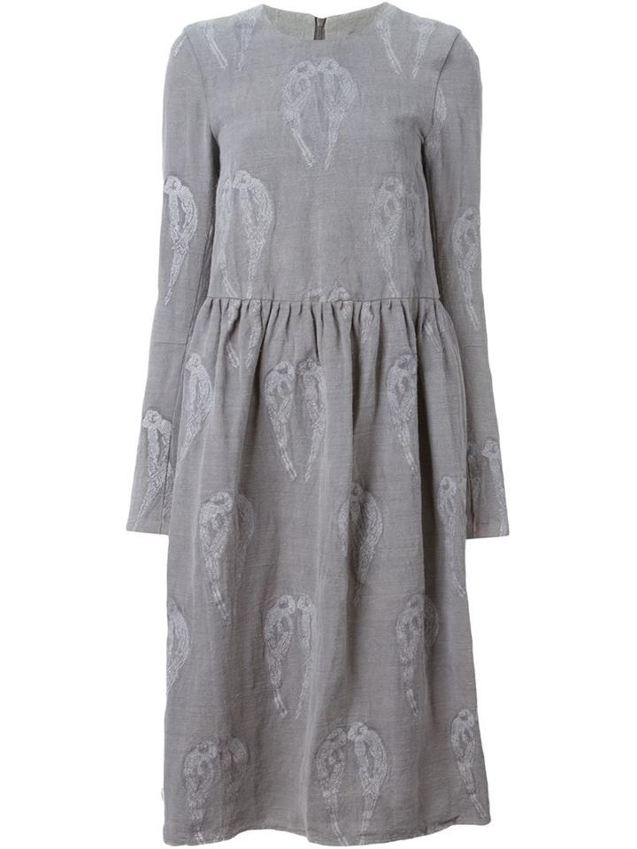 Alice Waese Embroidered Long Sleeve Big Dress