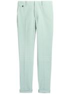 Burberry Gingham Cotton Tailored Trousers - Blue