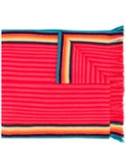 Paul Smith Ribbed Stripe Scarf - Yellow
