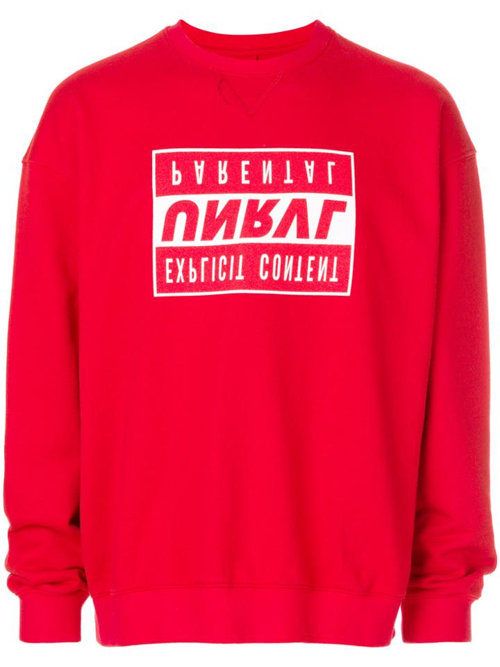 Unravel Project Logo Patch Sweatshirt - Red