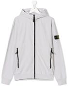 Stone Island Junior Teen Full-zipped Hoodie - Grey