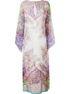 Etro Floral Print Kaftan Dress, Women's, Size: Large, Silk