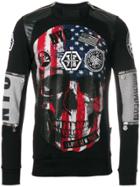 Philipp Plein Long Sleeve Printed Sweatshirt - Black