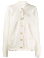 Maison Margiela Distressed Button Up Cardigan - White