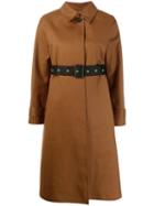 Mackintosh Roslin Brown Bonded Wool & Mohair Single Breasted Trench
