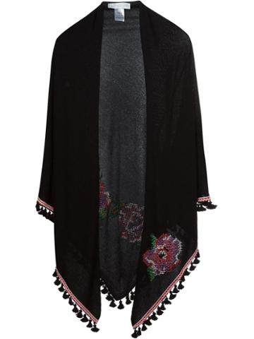 Giada Benincasa Embroidered Tasseled Scarf