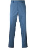 Gucci Stretch Gabardine Chino Trousers, Men's, Size: 52, Blue, Viscose/cotton/spandex/elastane