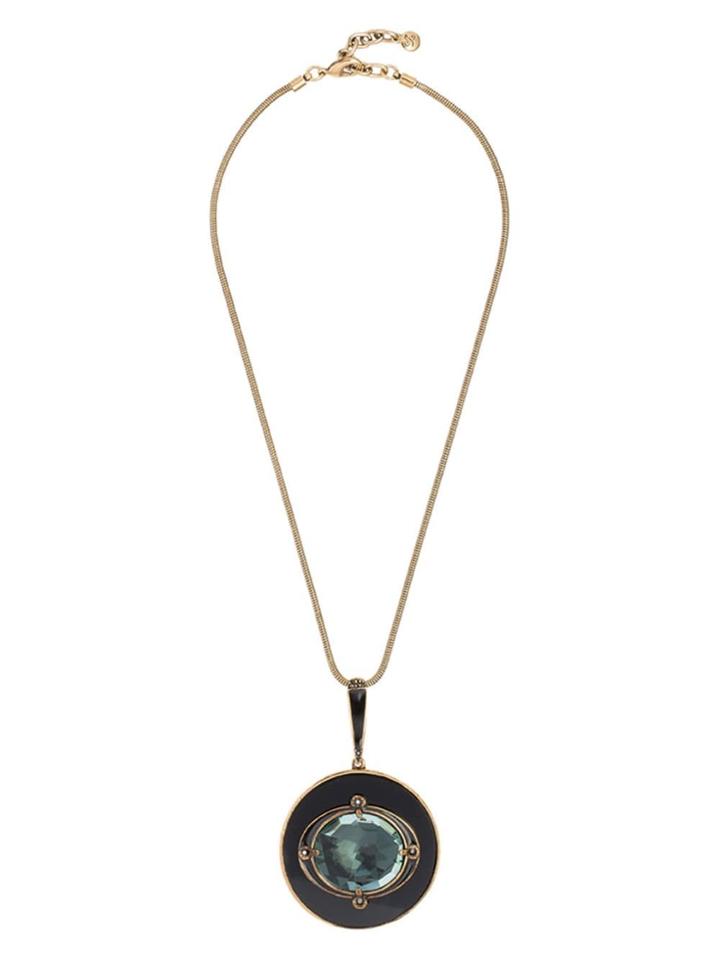 Camila Klein Resin Pendant Necklace - Ouro Velho
