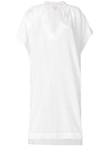 Lila. Eugenie Lace Detail Beach Dress - White