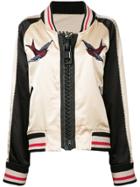 Maison Mihara Yasuhiro Embroidered Bomber Jacket - Nude & Neutrals