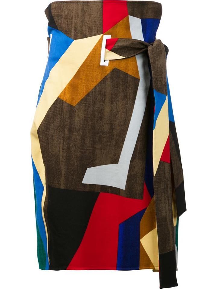 Marni Resurgence Print Runway Skirt, Women's, Size: 38, Virgin Wool/spandex/elastane