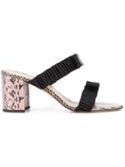 Chloe Gosselin Snakeskin Effect Sandals - Pink & Purple