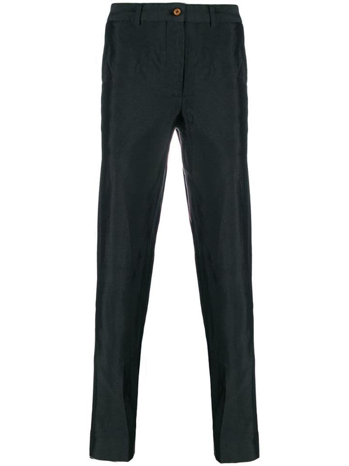 Comme Des Garçons Homme Plus Shine Effect Trousers - Black
