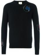 Iceberg Embroidered Jumper, Men's, Size: Small, Black, Cashmere/wool