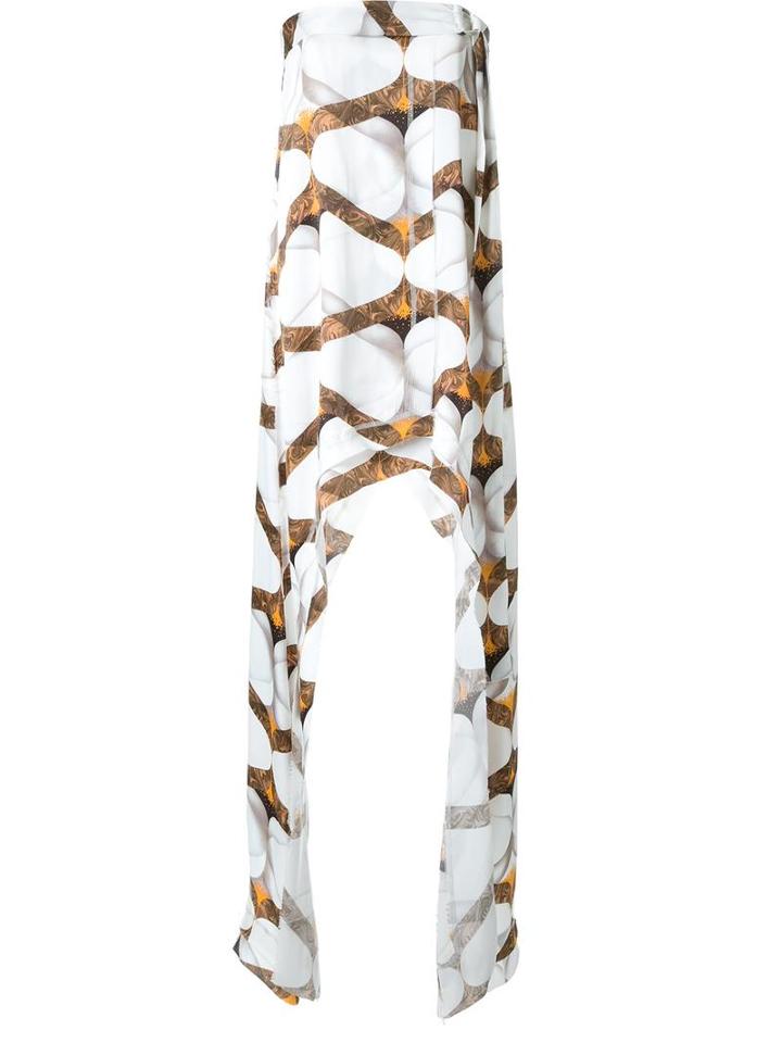 Manning Cartell Groovy Print Strapless Top, Women's, Size: Medium, White, Viscose