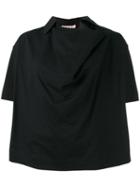 Marni Cowl Neck Blouse, Women's, Size: 40, Black, Cotton