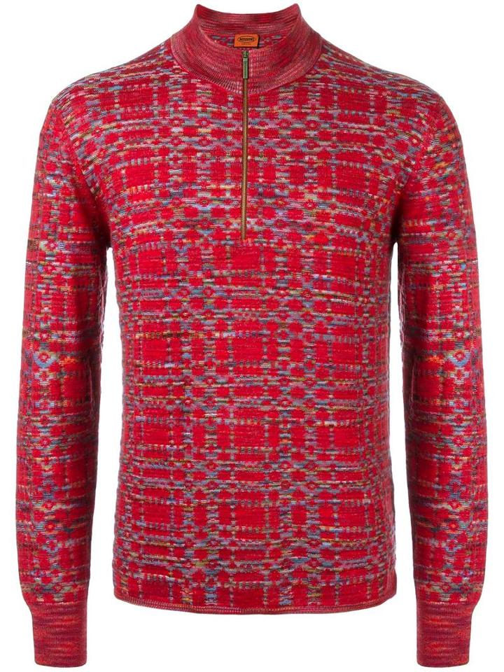 Missoni Zipped Collar Jumper, Men's, Size: 50, Wool