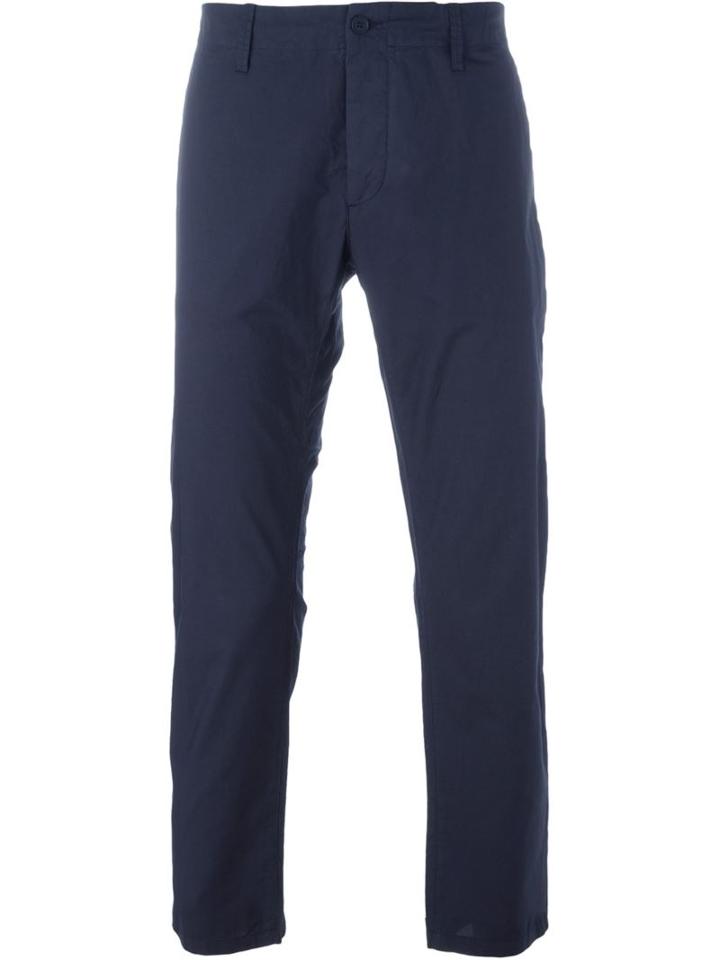 Tomas Maier Chino Trousers, Men's, Size: 31, Blue, Cotton