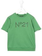 No21 Kids Eyelet Logo Top, Boy's, Size: 9 Yrs, Green