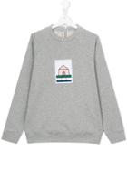 Marni Kids House Embroidered Patch Sweatshirt - Grey