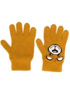 Moschino Knitted Teddy Gloves - Brown