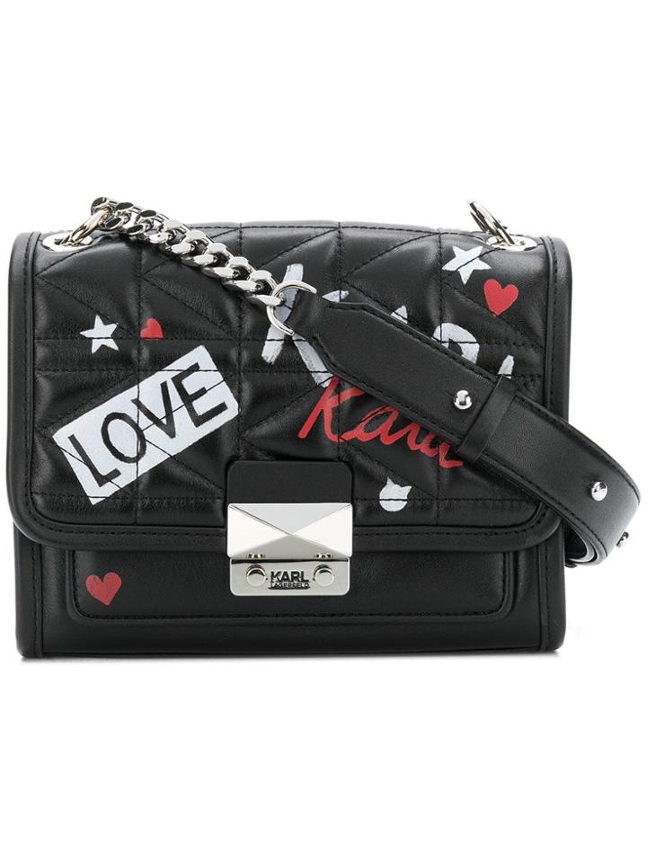 Karl Lagerfeld Karl X Kaia Graffiti Mini Hb - Black