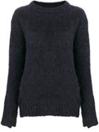 Erika Cavallini Distressed Crew-neck Jumper - Blue