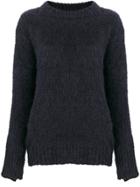 Erika Cavallini Distressed Crew-neck Jumper - Blue