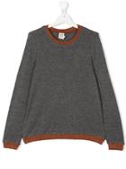Caffe' D'orzo Contrast Knit Jumper - Grey