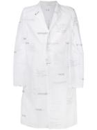 Delada Transparent Poem Coat - White