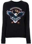 Zoe Karssen Distressed Effect Eagle Sweatshirt, Women's, Size: Medium, Black, Cotton