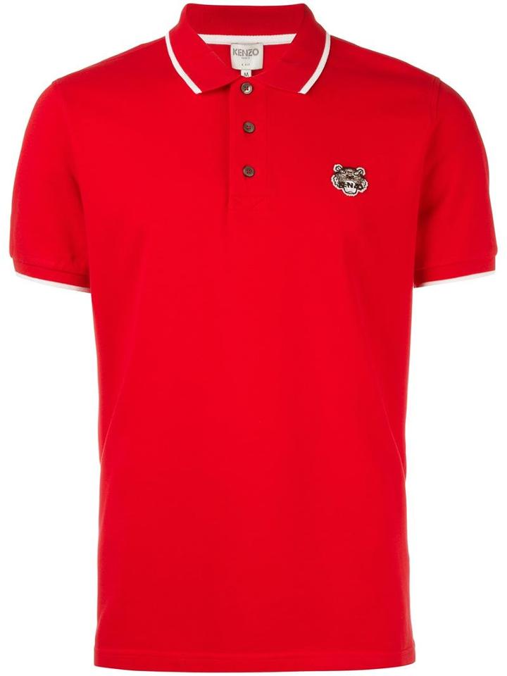 Kenzo Mini Tiger Polo Shirt, Men's, Size: Large, Red, Cotton