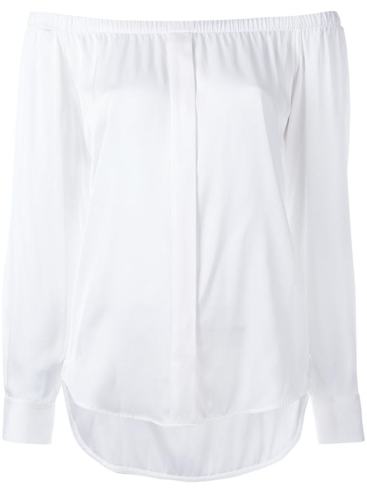 Dkny Off Shoulder Top, Women's, Size: Small, White, Silk/spandex/elastane