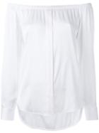Dkny Off Shoulder Top, Women's, Size: Small, White, Silk/spandex/elastane