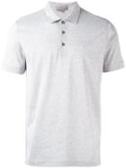 Canali Floral Print Polo Shirt, Men's, Size: 52, Blue, Cotton