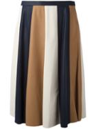 Drome Striped Pleated Skirt, Women's, Size: Medium, Lamb Skin/cupro