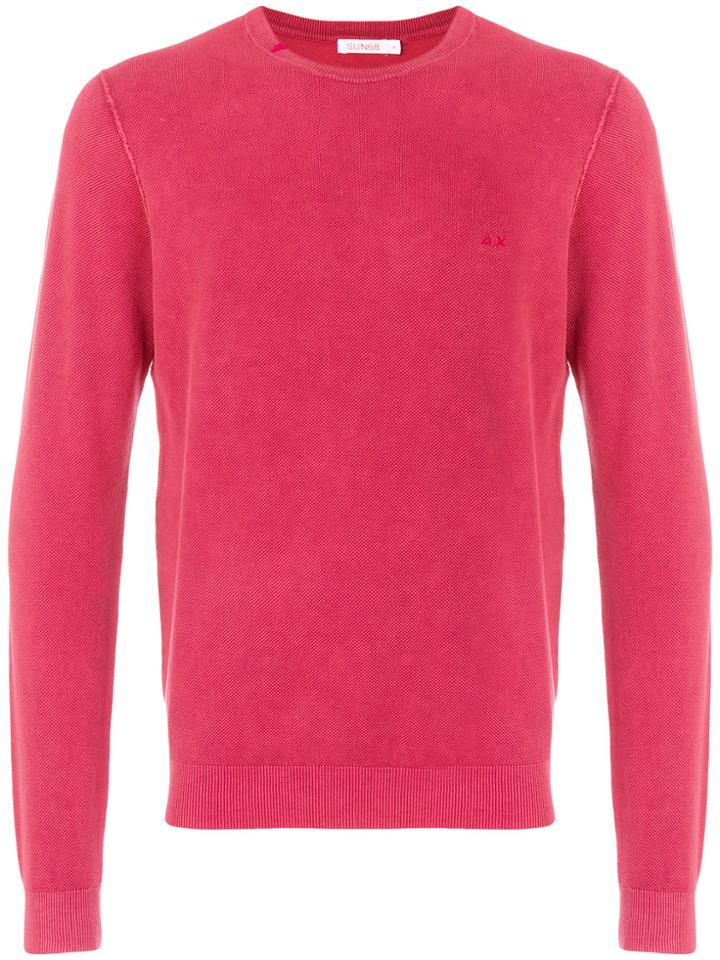 Sun 68 Exposed Seam Jumper - Pink & Purple