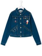 Little Marc Jacobs - Popcorn Denim Jacket - Kids - Cotton/polyester/spandex/elastane - 14 Yrs, Girl's, Blue