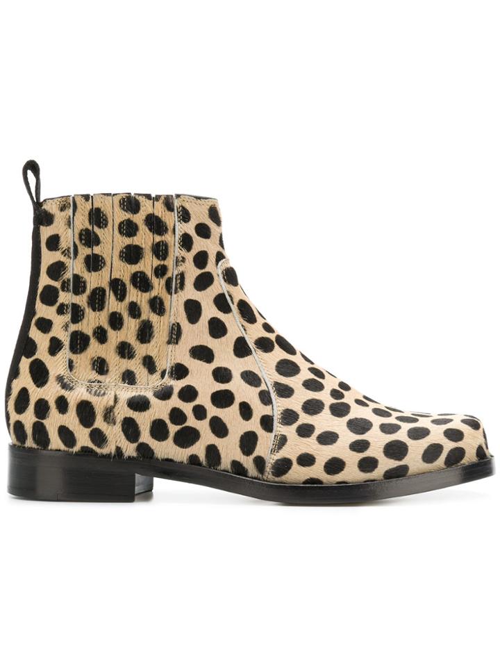 Joseph Leopard Print Ankle Boots - Nude & Neutrals