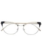 Prada Eyewear Cat-eyed Frame Glasses - Metallic